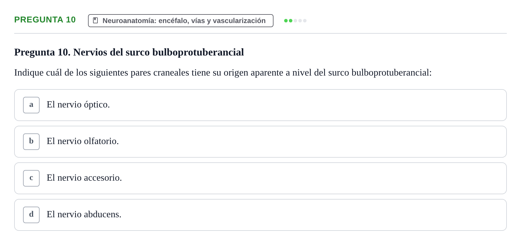 Enunciado: Pregunta 10