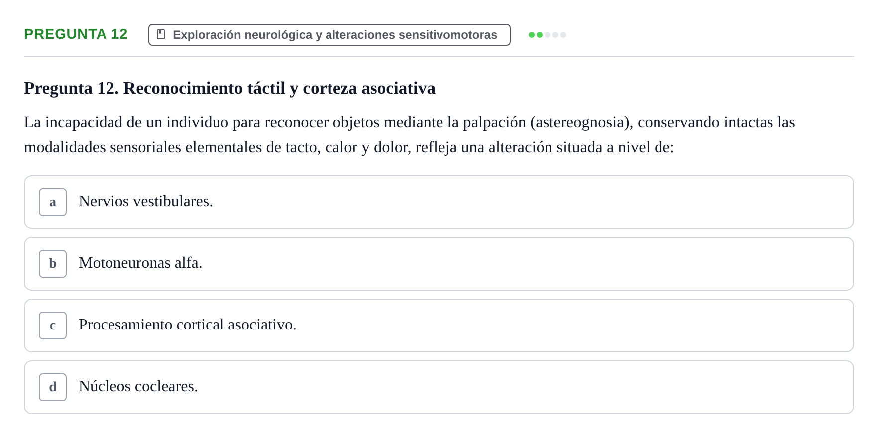 Enunciado: Pregunta 12