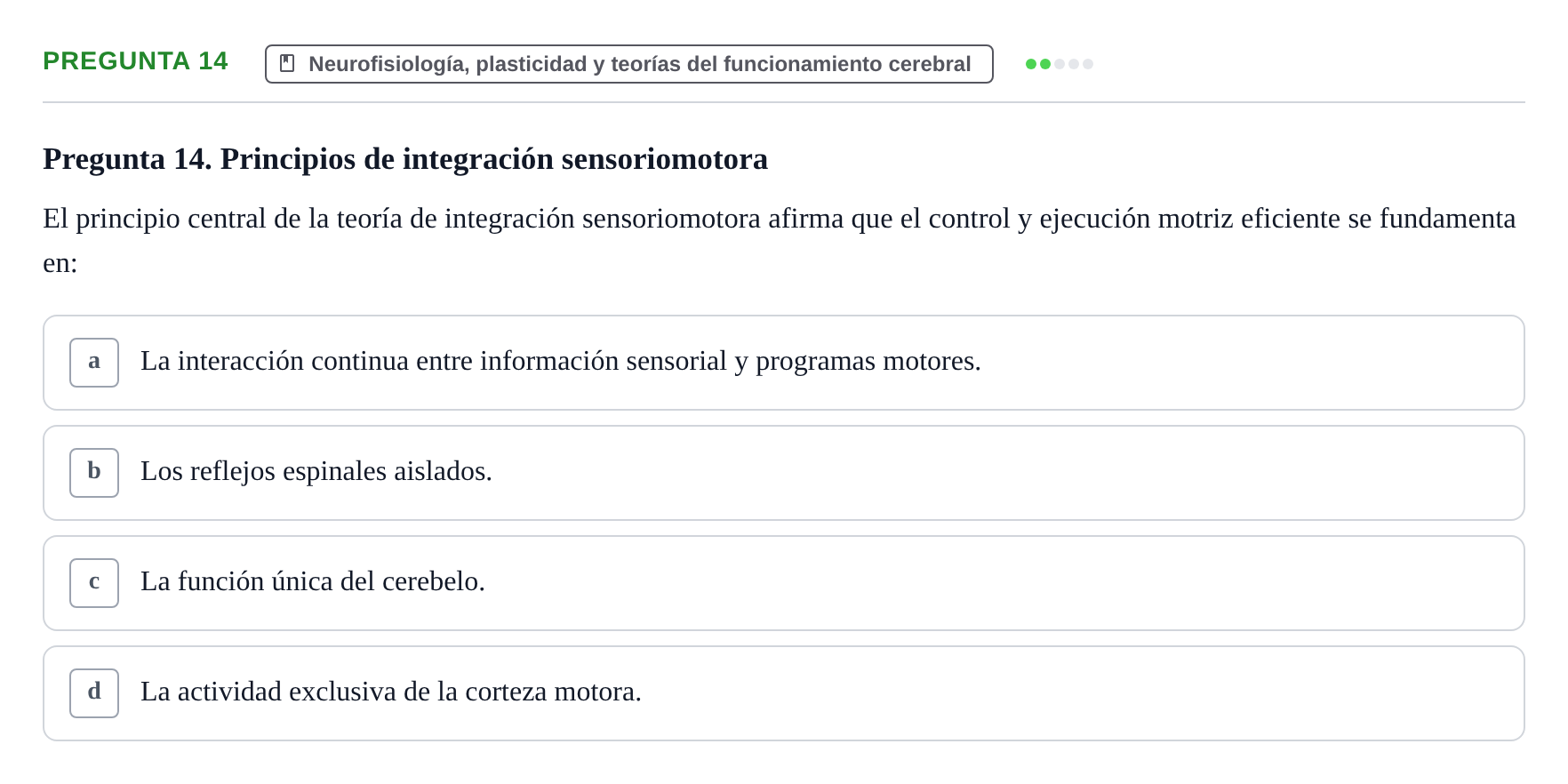 Enunciado: Pregunta 14
