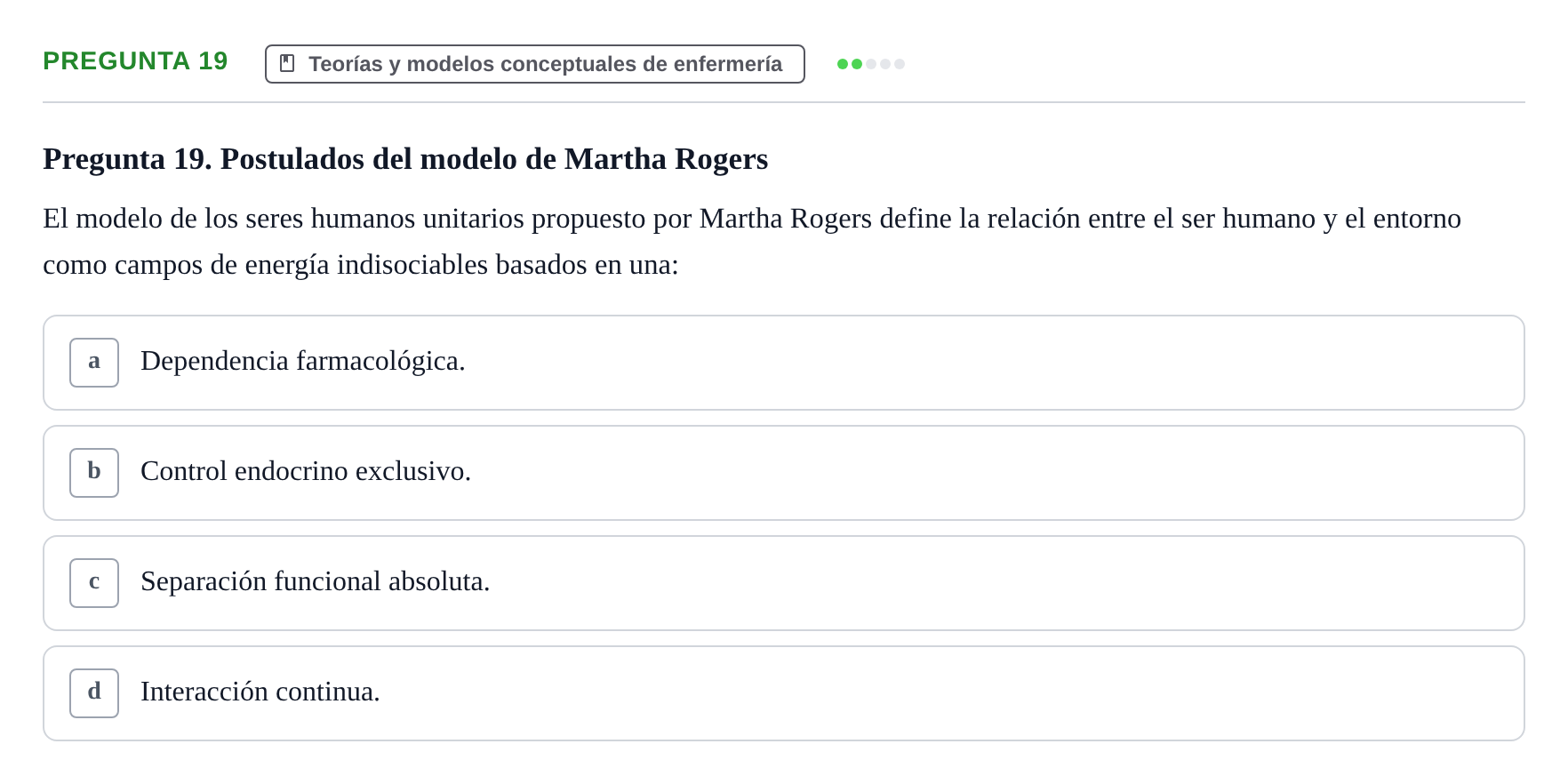 Enunciado: Pregunta 19