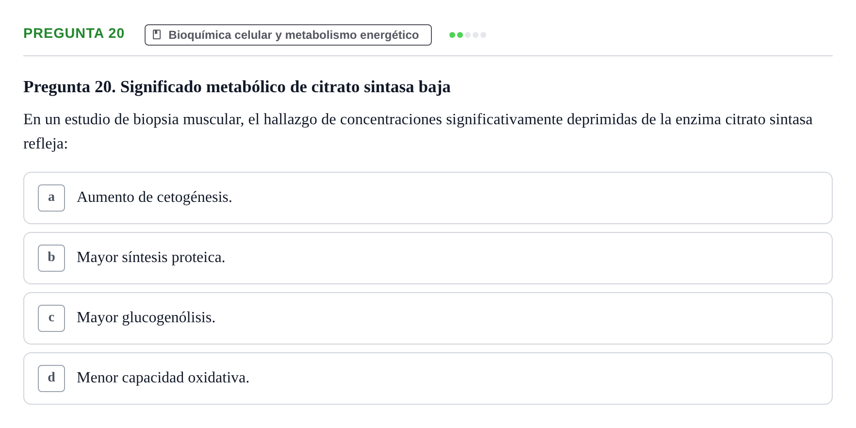 Enunciado: Pregunta 20