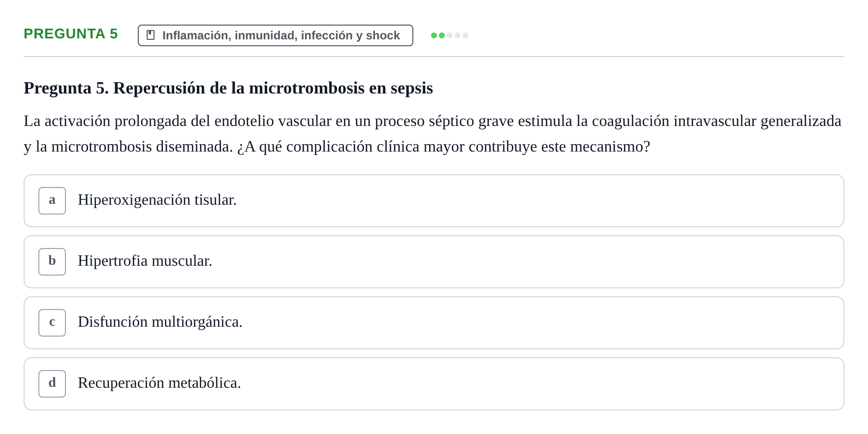 Enunciado: Pregunta 5