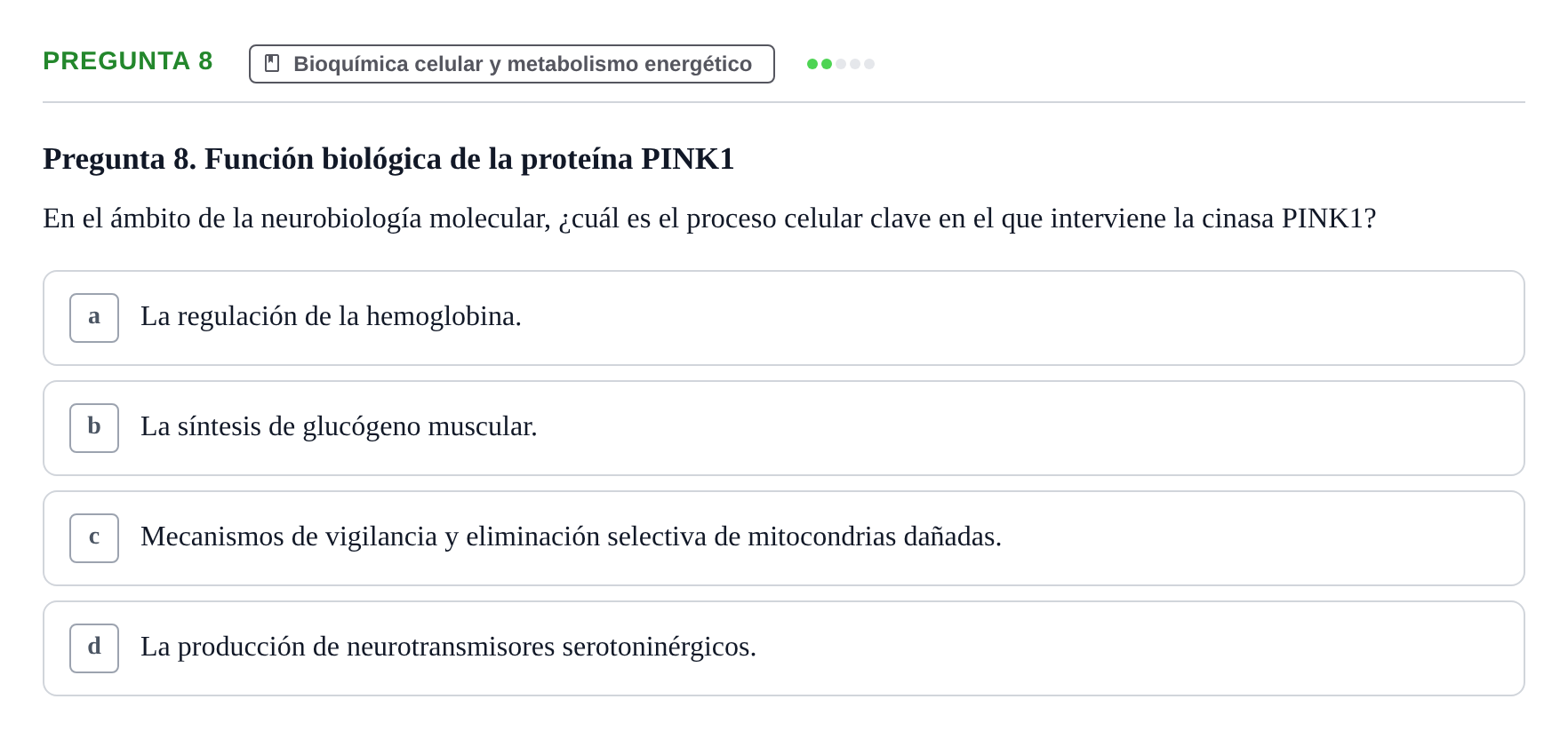Enunciado: Pregunta 8