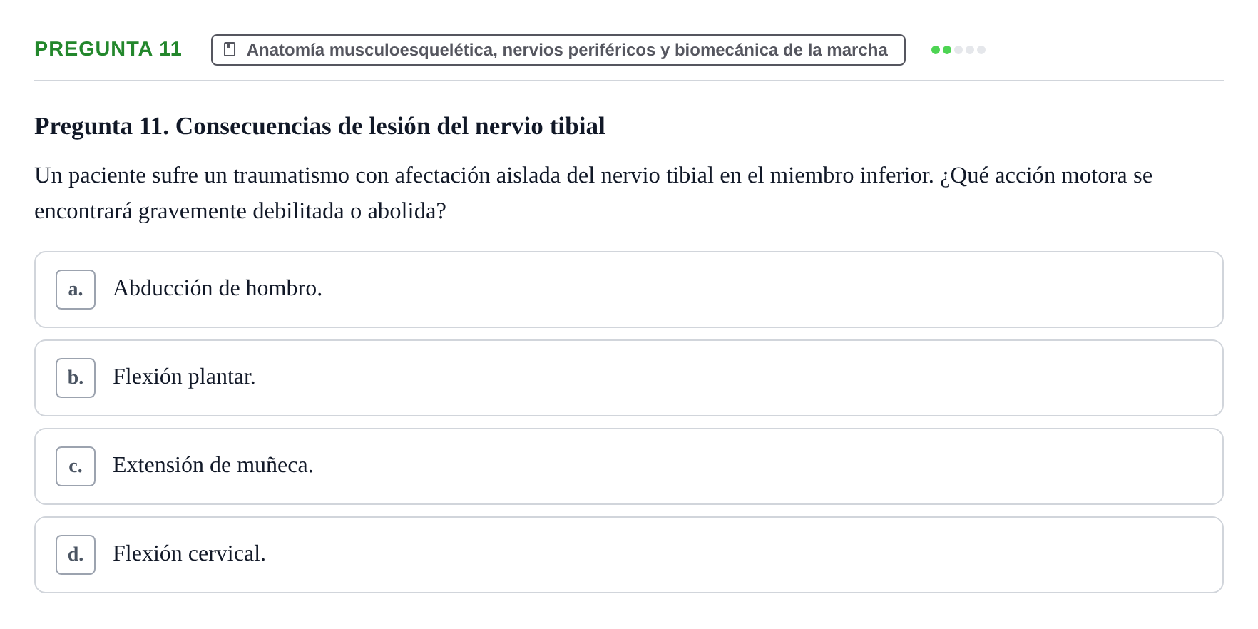 Enunciado: Pregunta 11