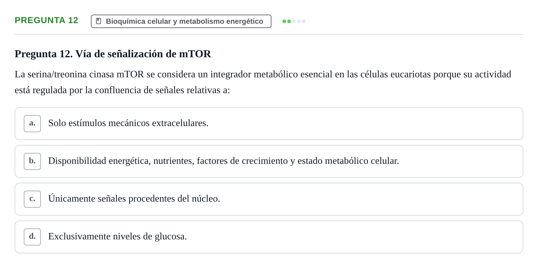 Enunciado: Pregunta 12