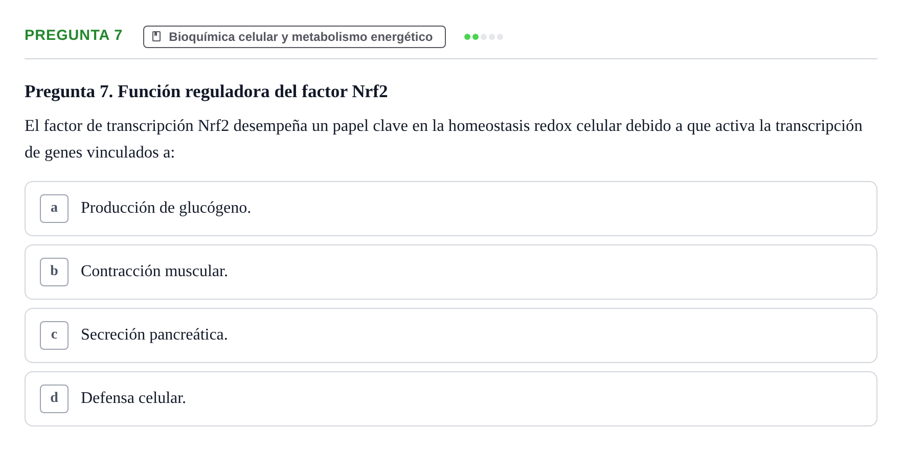 Enunciado: Pregunta 7
