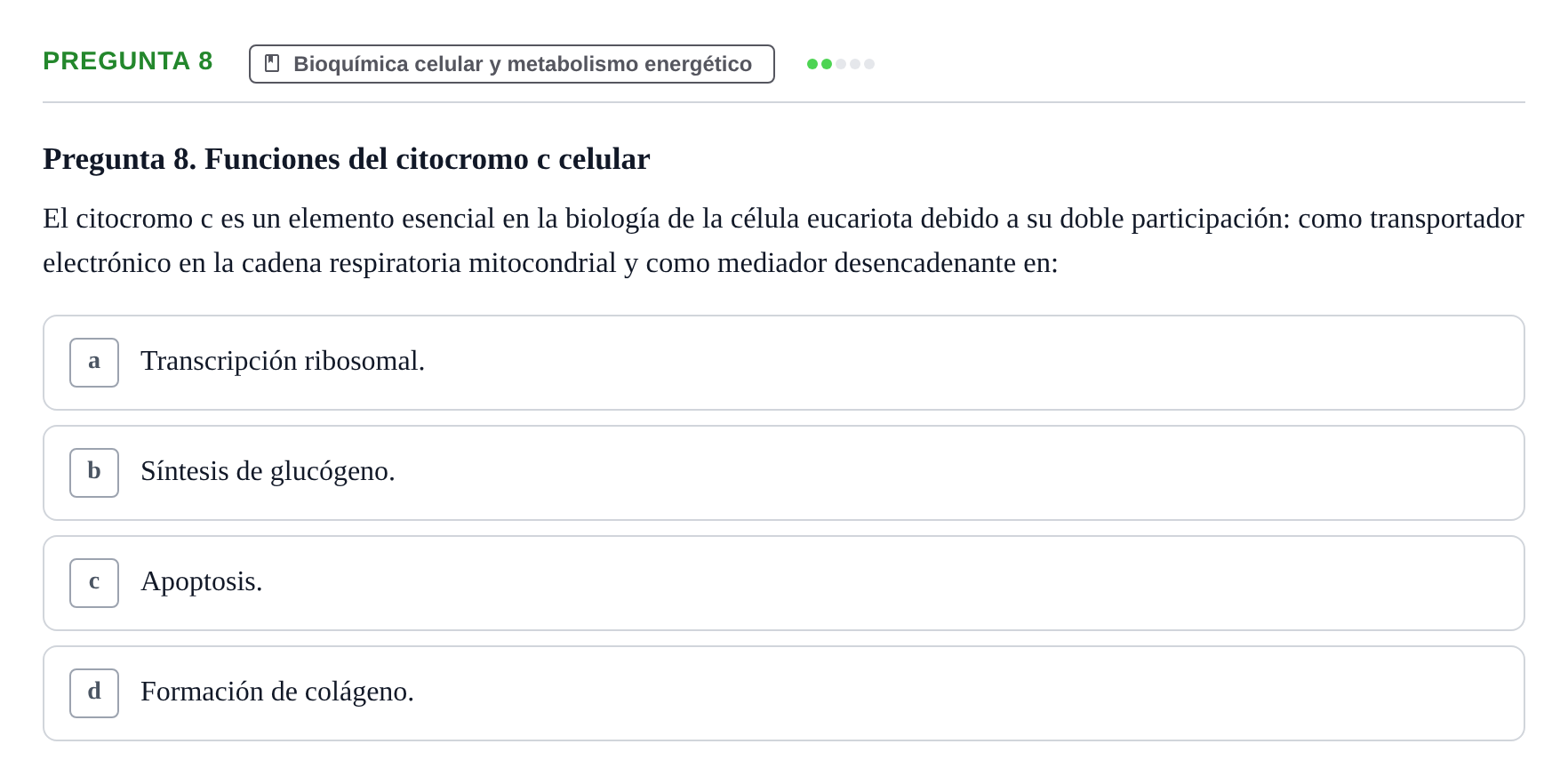 Enunciado: Pregunta 8