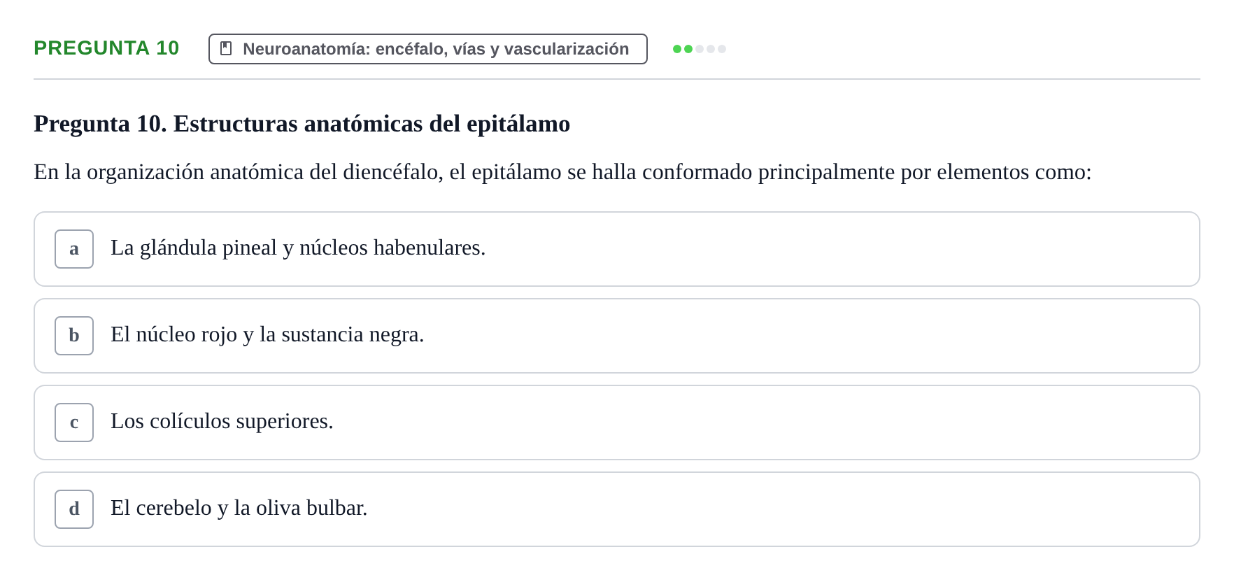 Enunciado: Pregunta 10