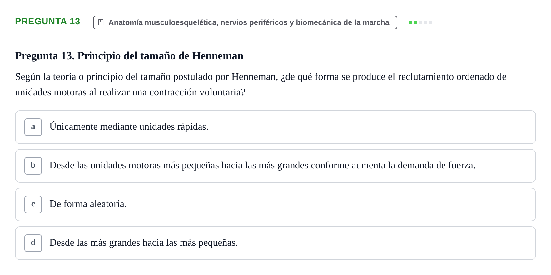 Enunciado: Pregunta 13