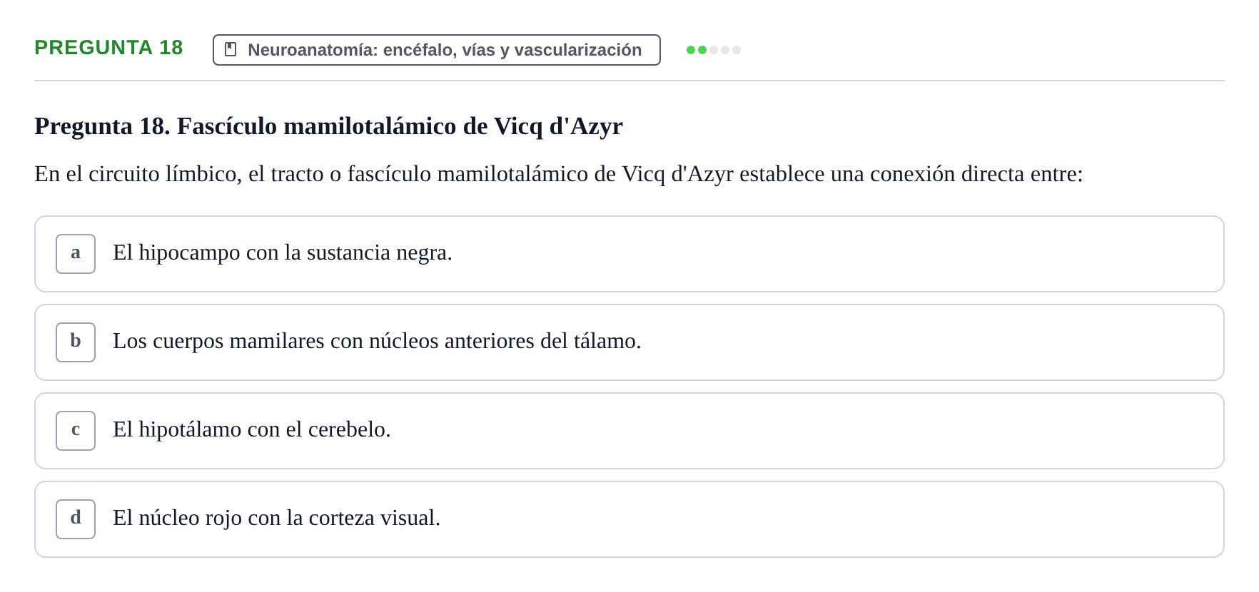 Enunciado: Pregunta 18