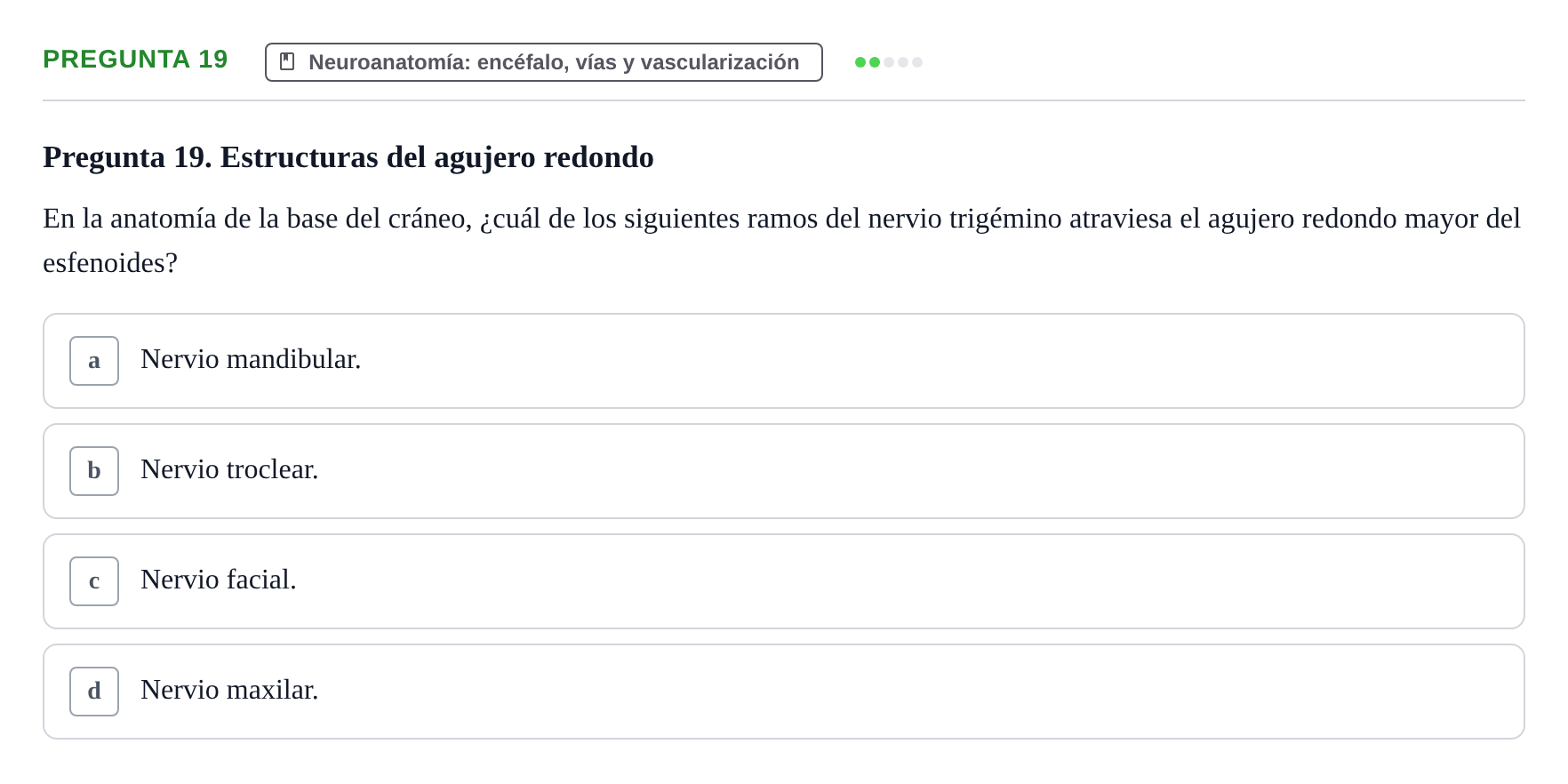 Enunciado: Pregunta 19