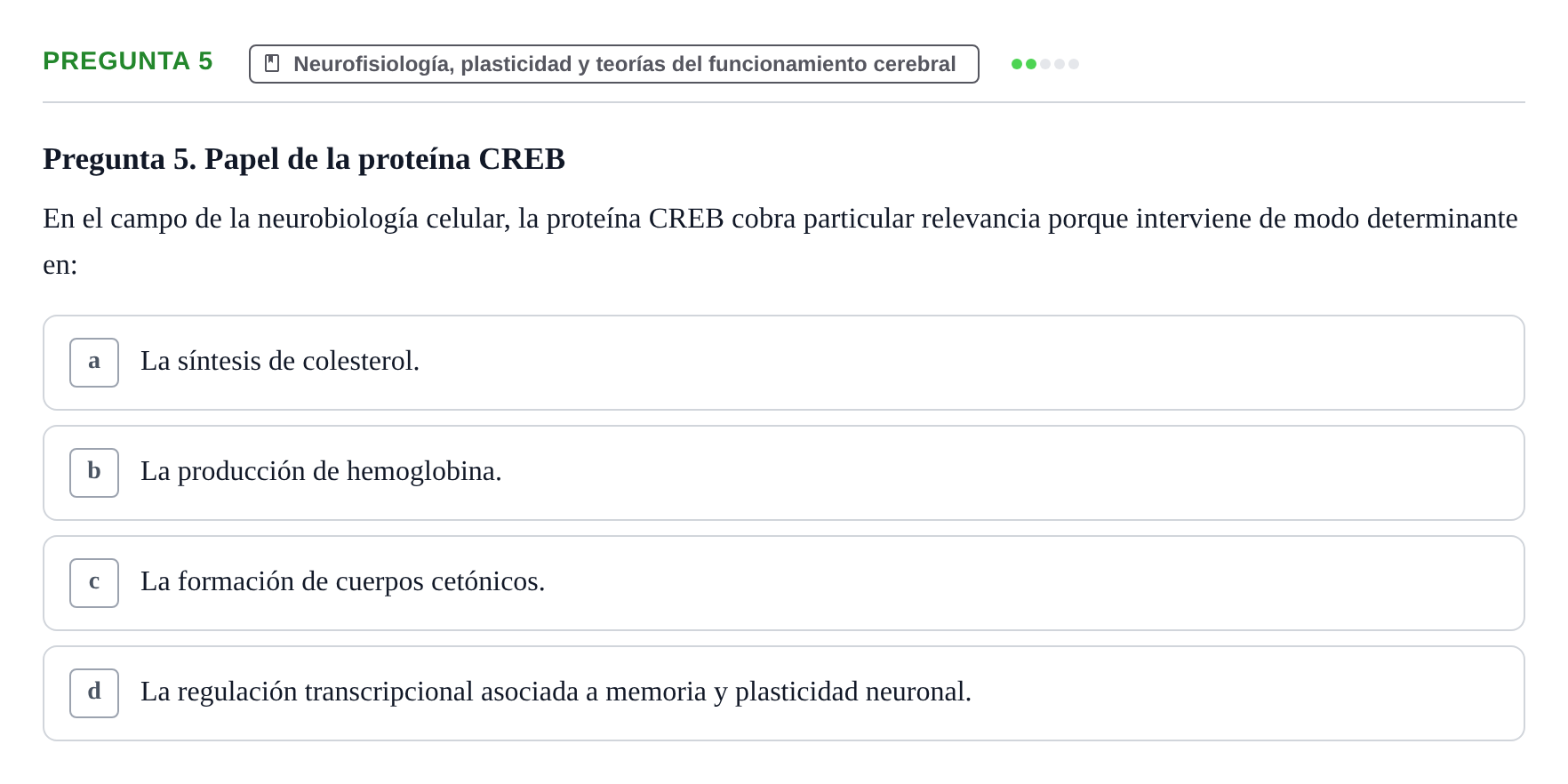 Enunciado: Pregunta 5