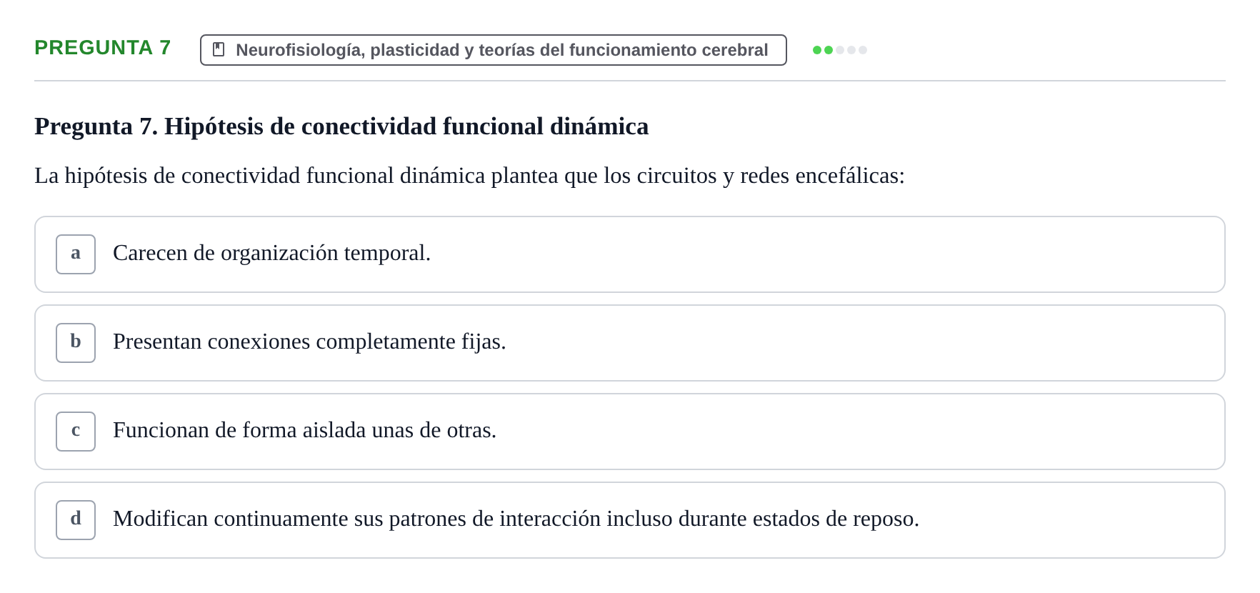 Enunciado: Pregunta 7