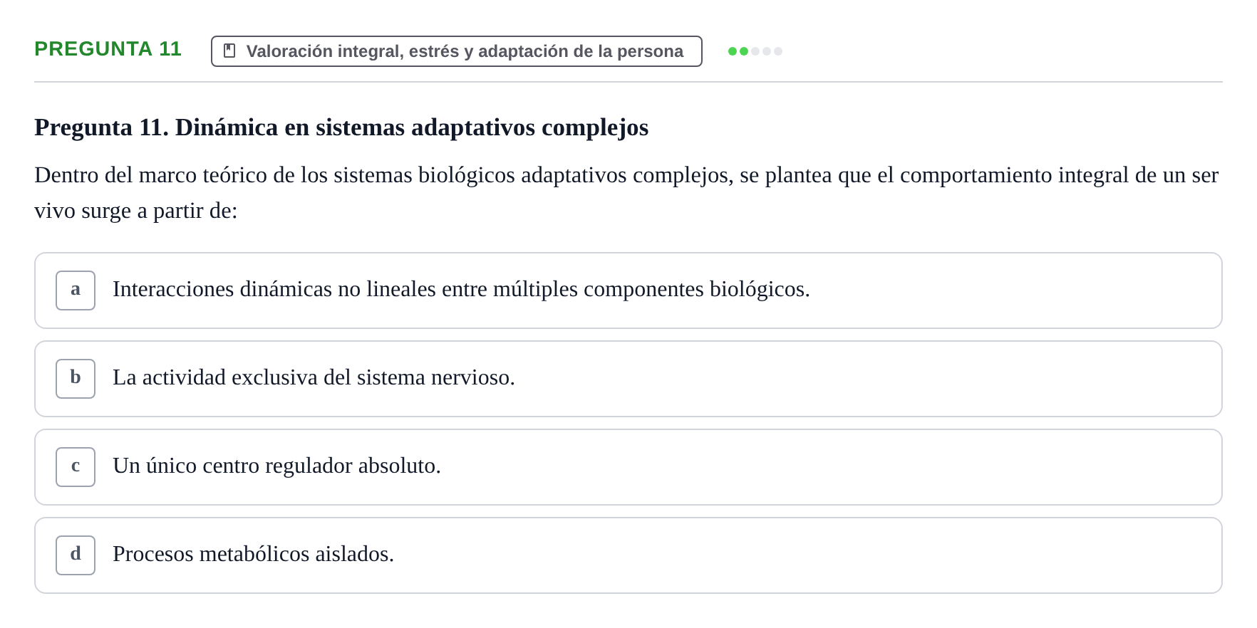 Enunciado: Pregunta 11