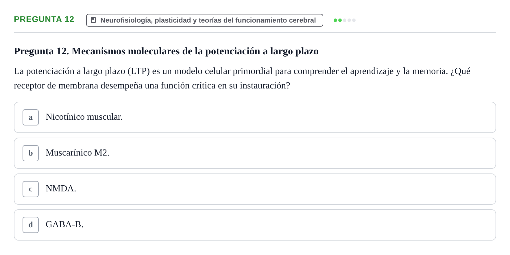 Enunciado: Pregunta 12
