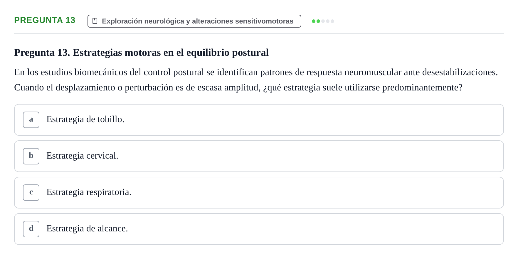 Enunciado: Pregunta 13