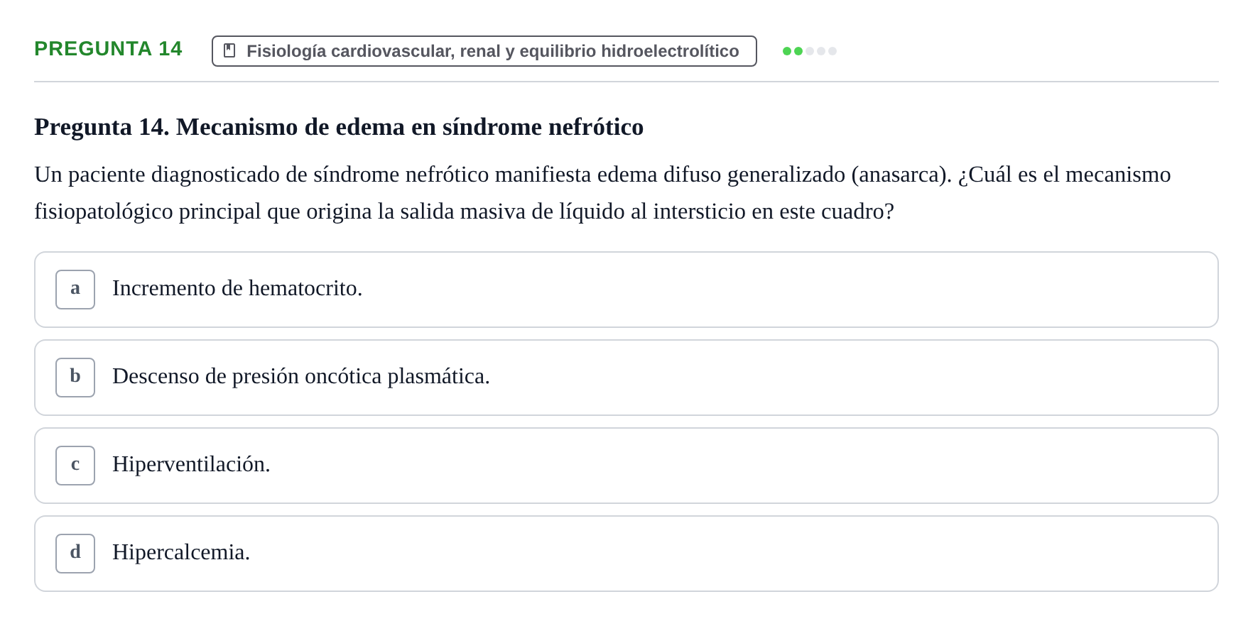 Enunciado: Pregunta 14