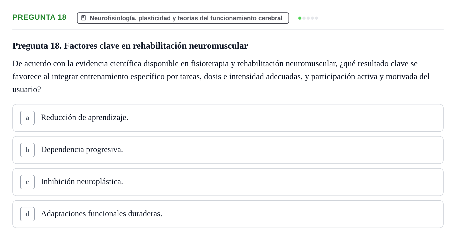 Enunciado: Pregunta 18