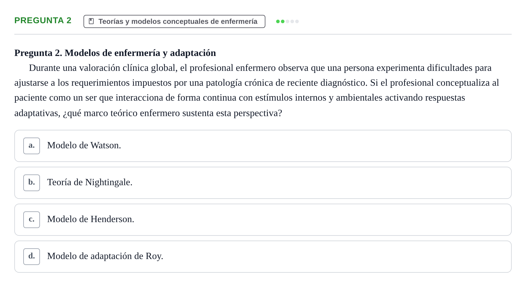 Enunciado: Pregunta 2