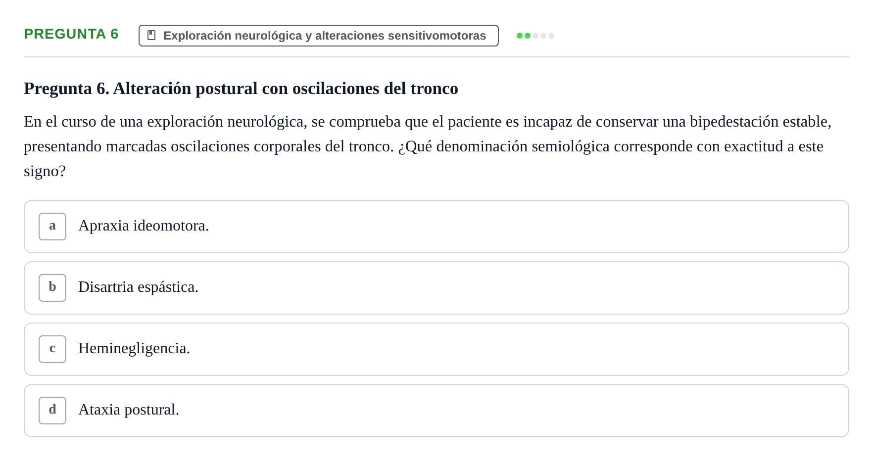 Enunciado: Pregunta 6