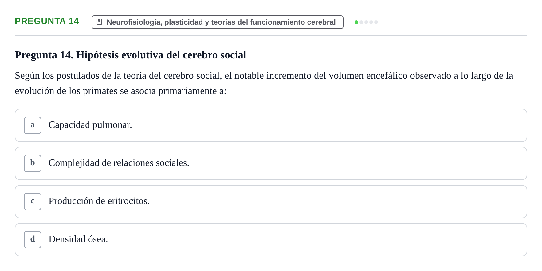 Enunciado: Pregunta 14
