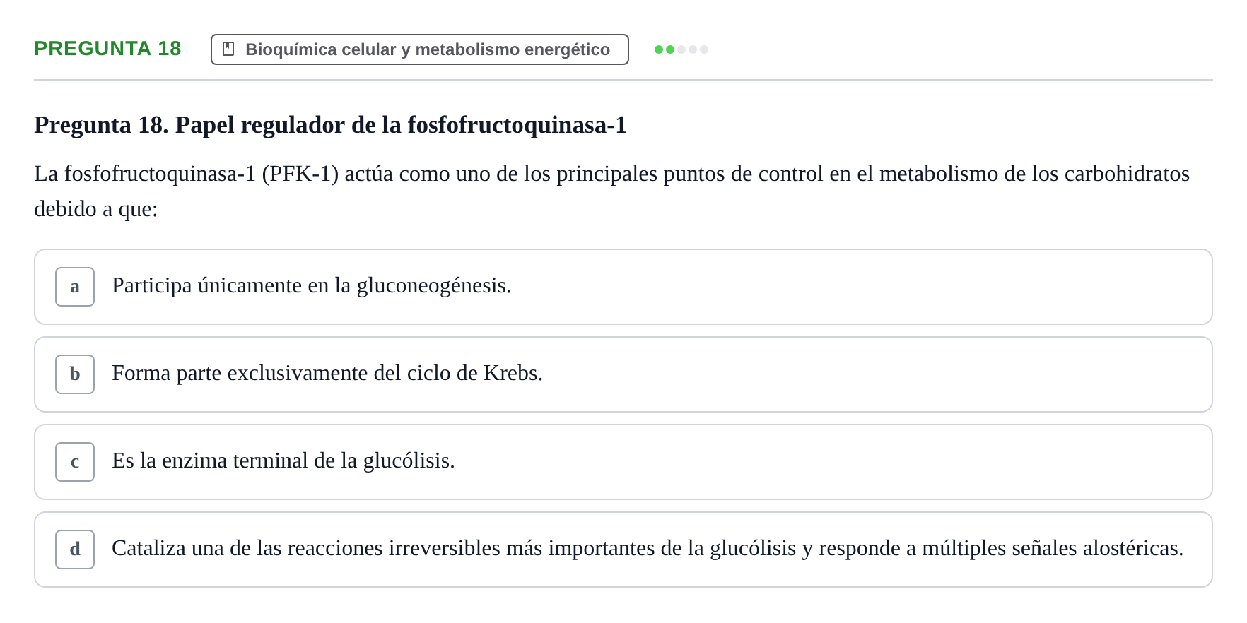 Enunciado: Pregunta 18