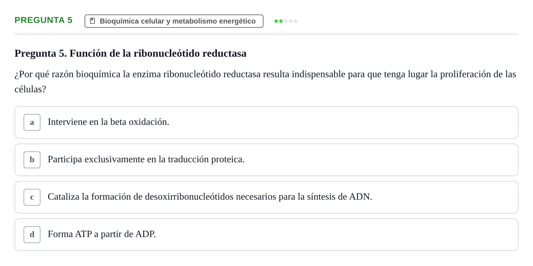 Enunciado: Pregunta 5