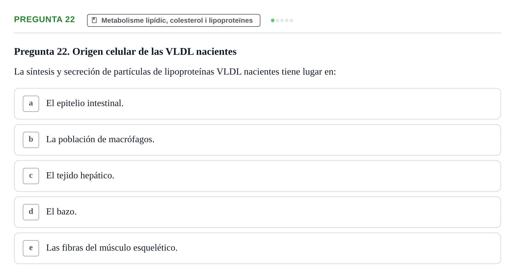 Enunciado: Pregunta 22 · Bioquímica y Biología Molecular URV 2013