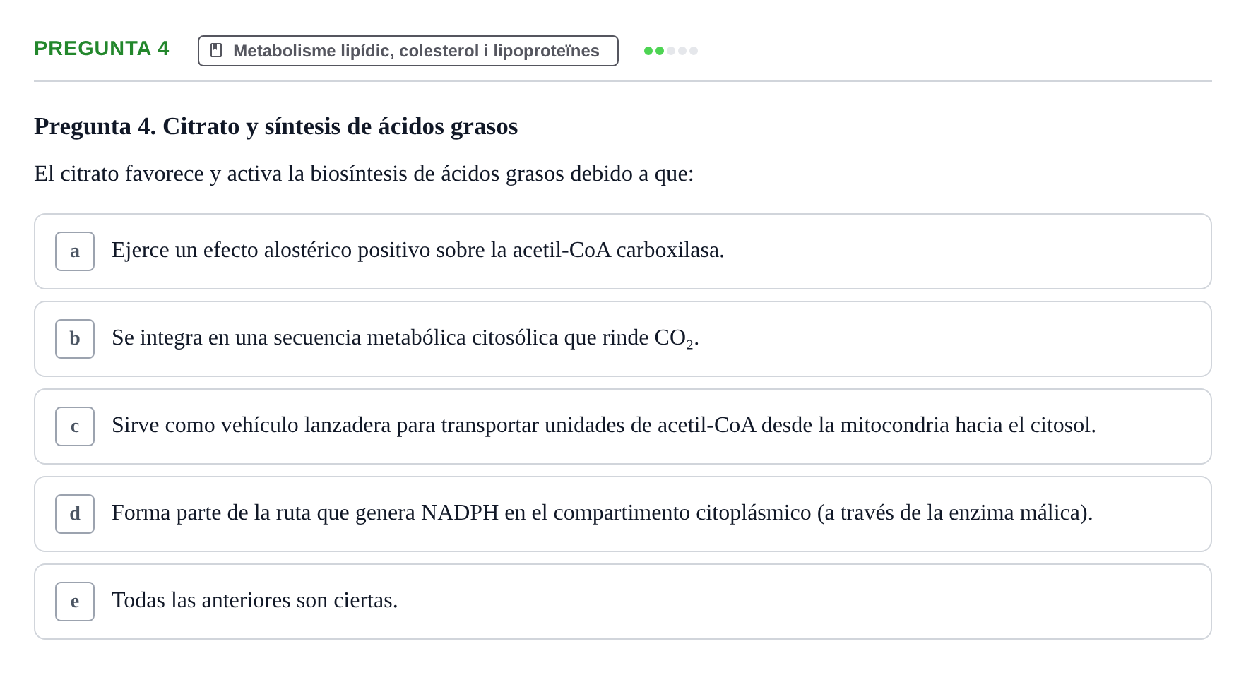 Enunciado: Pregunta 4 · Bioquímica y Biología Molecular URV 2013