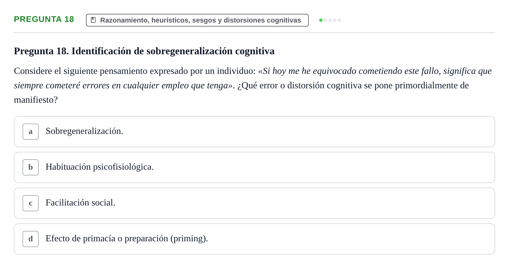 Enunciado: Pregunta 18