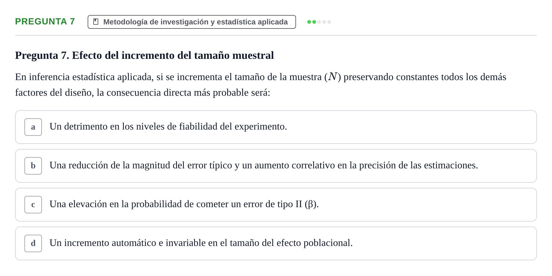 Enunciado: Pregunta 7