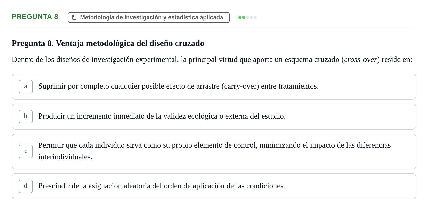 Enunciado: Pregunta 8