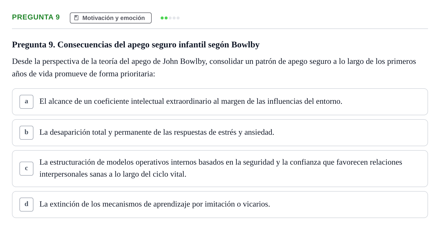 Enunciado: Pregunta 9
