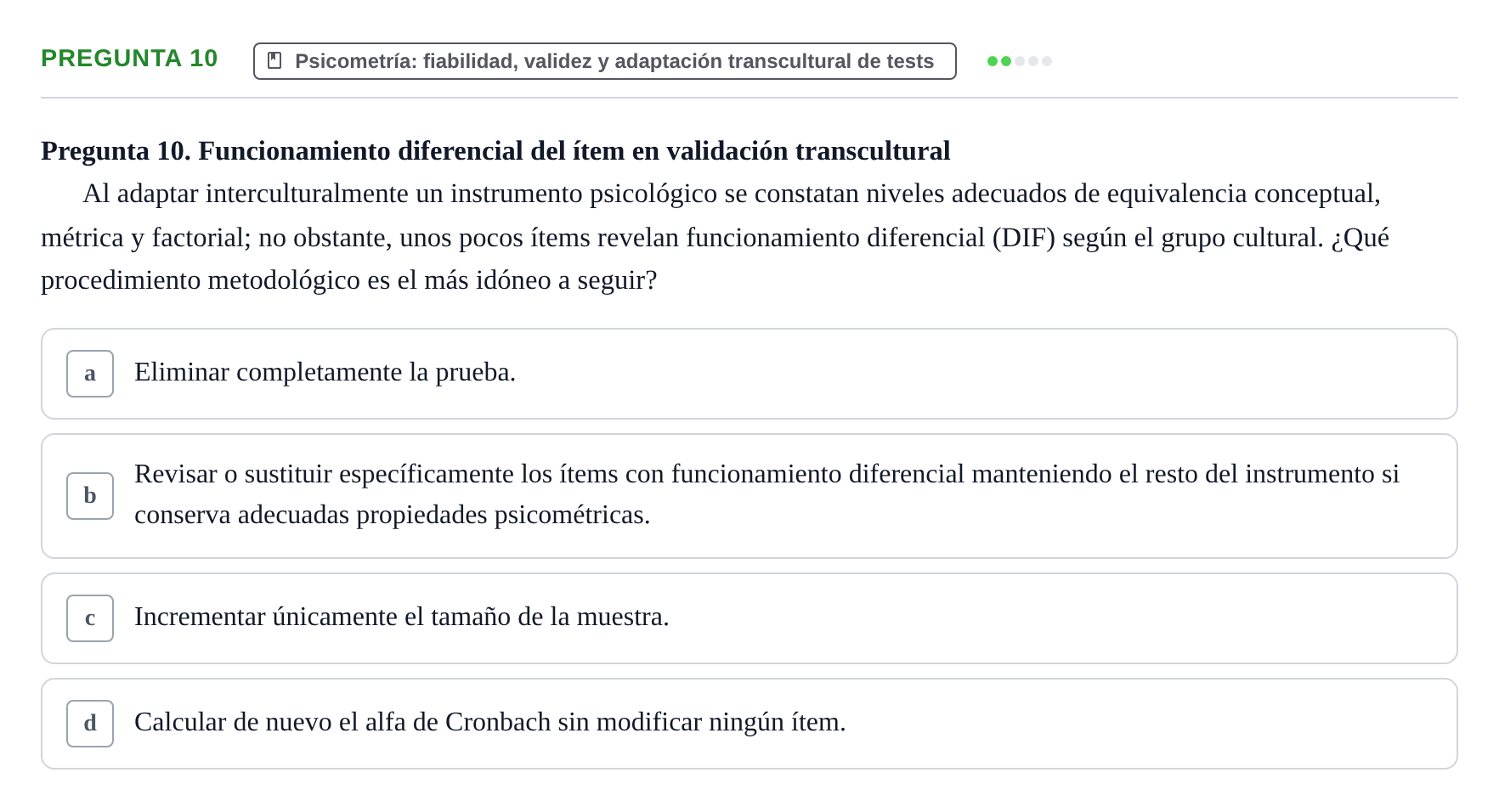 Enunciado: Pregunta 10