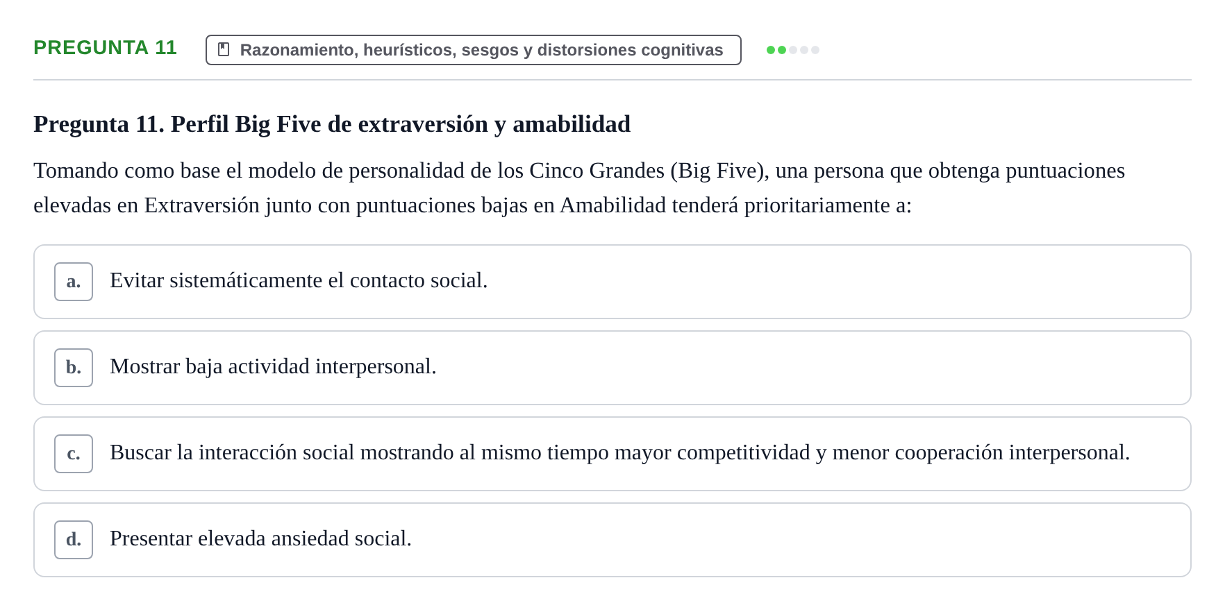 Enunciado: Pregunta 11
