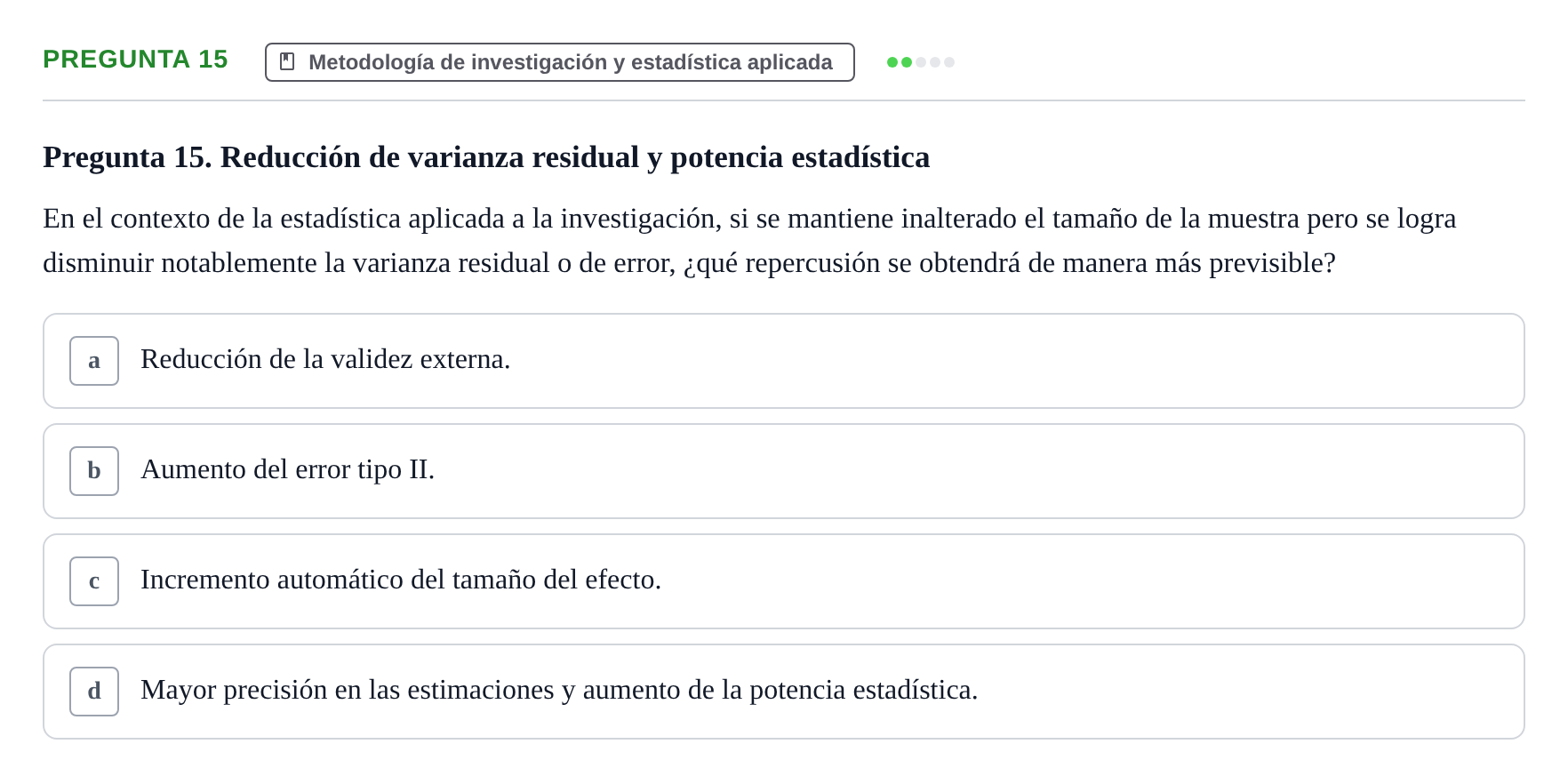 Enunciado: Pregunta 15