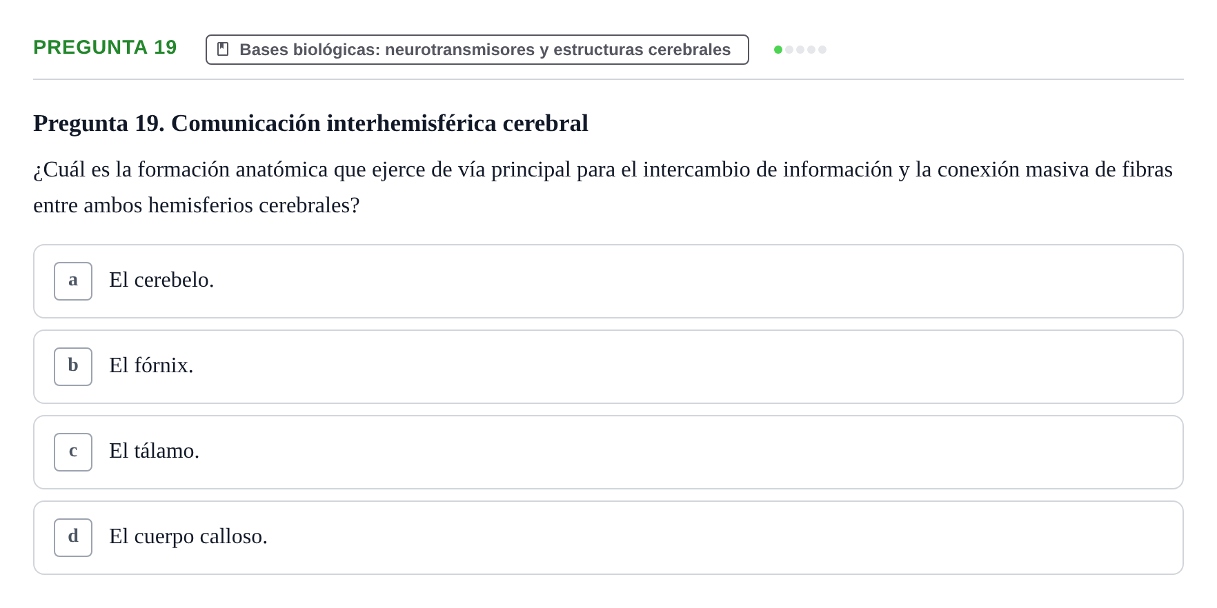 Enunciado: Pregunta 19