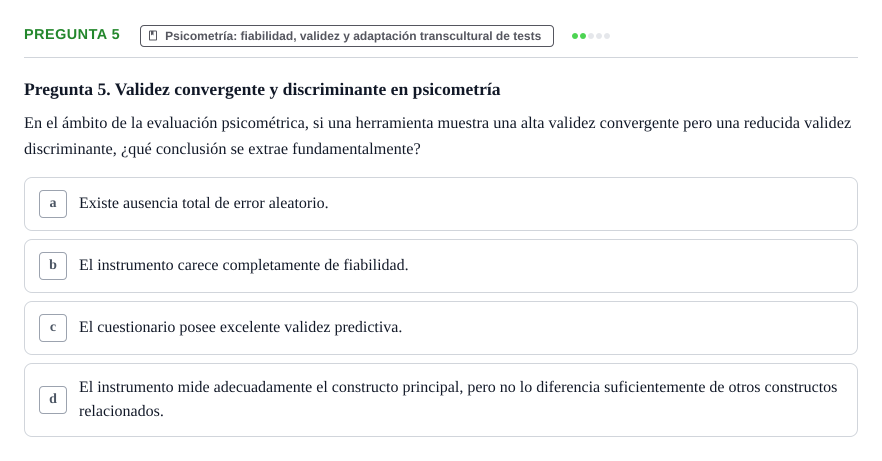 Enunciado: Pregunta 5