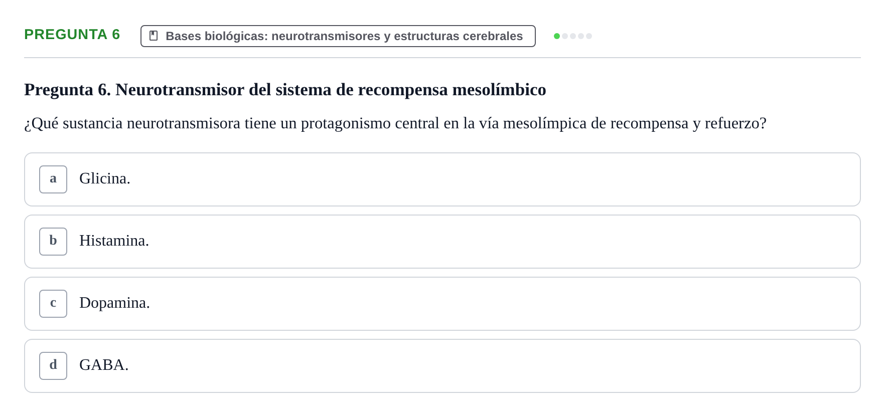 Enunciado: Pregunta 6