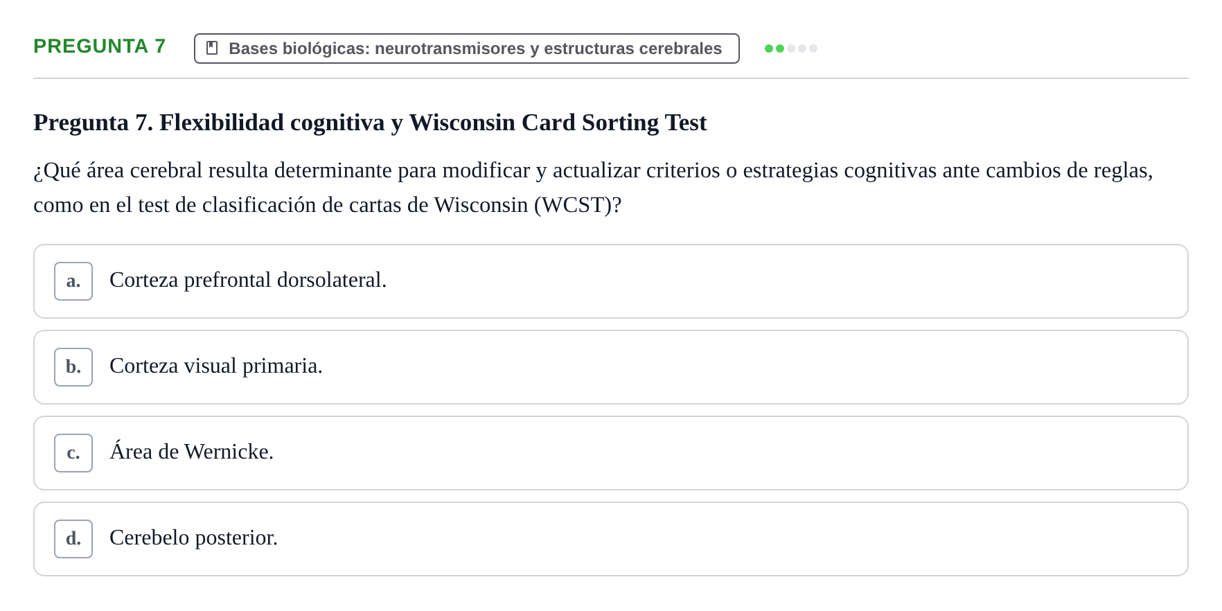 Enunciado: Pregunta 7