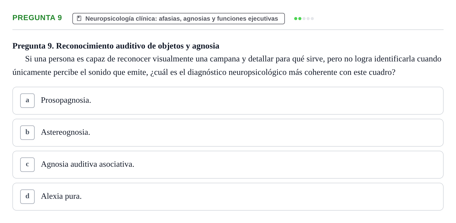 Enunciado: Pregunta 9