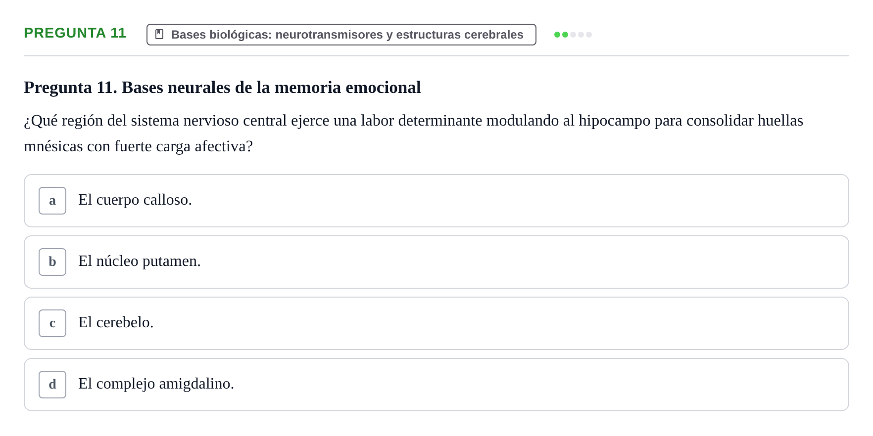 Enunciado: Pregunta 11