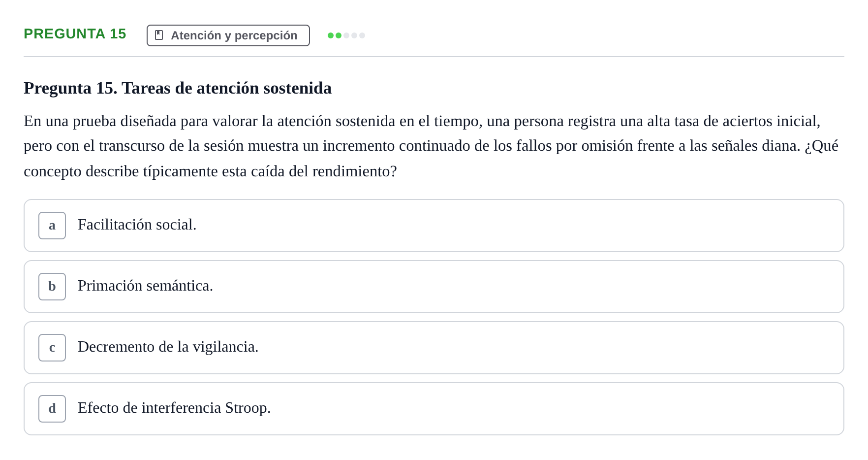 Enunciado: Pregunta 15