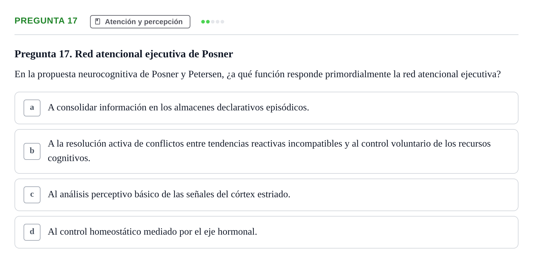 Enunciado: Pregunta 17