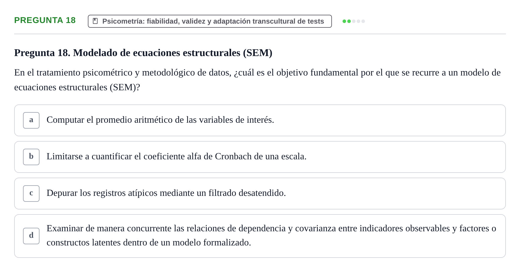 Enunciado: Pregunta 18