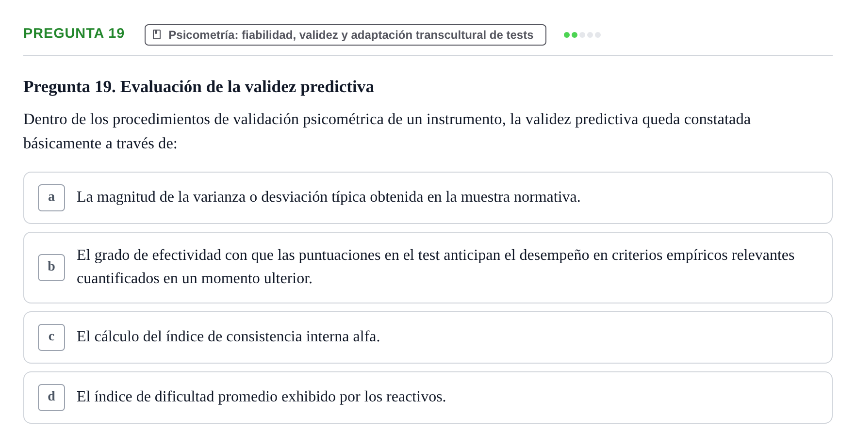 Enunciado: Pregunta 19