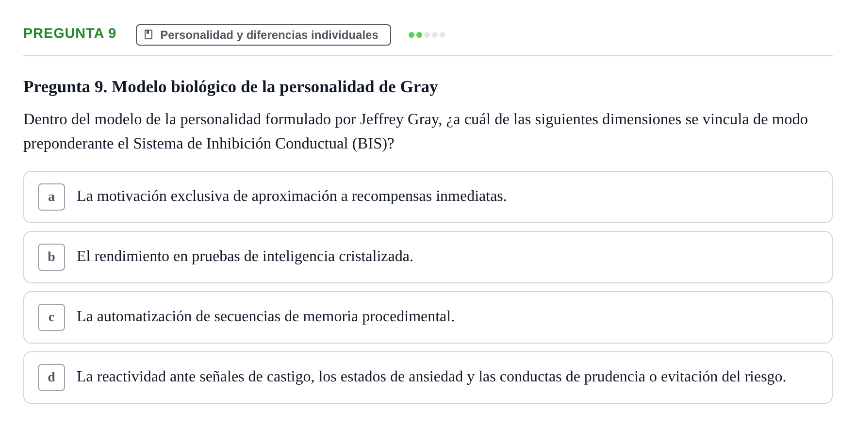 Enunciado: Pregunta 9