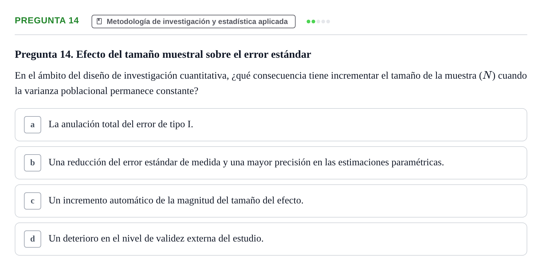 Enunciado: Pregunta 14