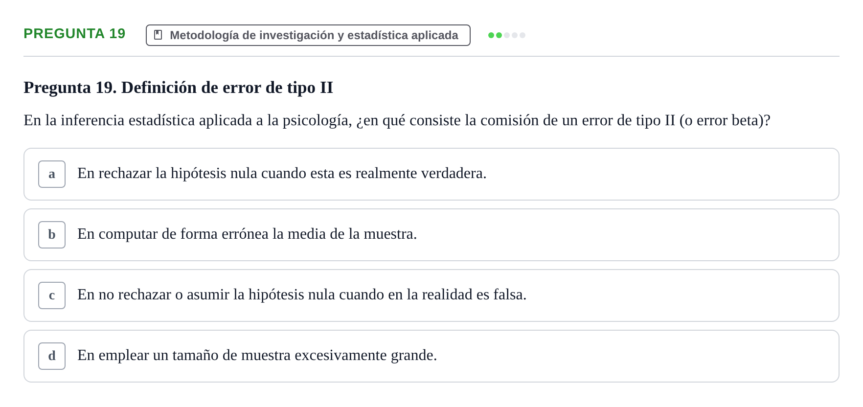Enunciado: Pregunta 19