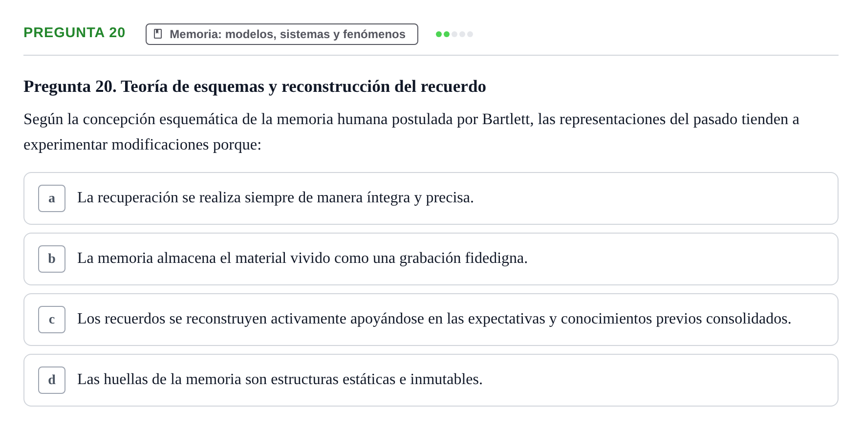 Enunciado: Pregunta 20